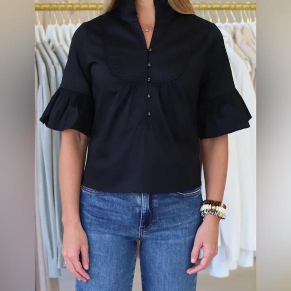 Sedge NWT Meredith Top, Black SIZE SMALL - Picture 2 of 3